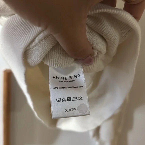 anine bing kian cotton sweatshirt